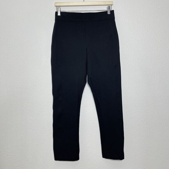 Spanx The Perfect Pant Medium Straight 27" Backseam Pull On Black Ponte Shaping - Picture 1 of 12